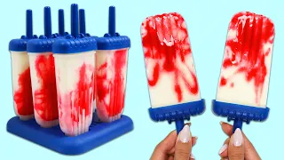 How to Make Halloween Vampire Blood Ice Cream Popsicles | Fun & Easy DIY Holiday Desserts!