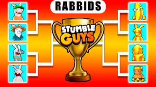 RABBIDS vs GOLD skins TOURNAMENT 🥇 Stumble Guys Battle 1 VS 1