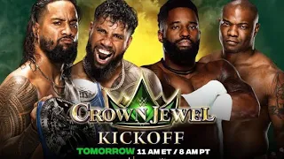 Usos vs Hurt Business - WWE Crown Jewel (Kick off Show) - 21/10/2021