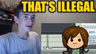 THAT IS SOOO ILLEGAL ! - Reacting To Bunker Blaster - Cyanide & Happiness Shorts