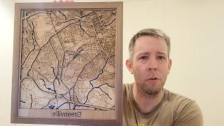 Laser Cut Wood Map