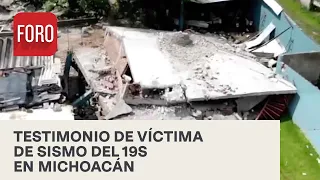 ‘Sí he llorado, pero ¿qué me voy a ganar?’, lamenta víctima de sismo en Michoacán - En Una Hora