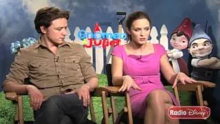 Emily Blunt & James McAvoy - "Gnomeo & Juliet" Interview on Radio Disney - Part 2