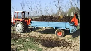 massey ferguson 235 - gnojidba stajnjakom - fertilization in agriculture with manure