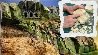 Miniature Terrain Mountain Wall Build - Undercrag Eep.7 - The Roost