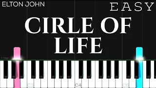 Lion King - Circle Of Life (Elton John) | EASY Piano Tutorial