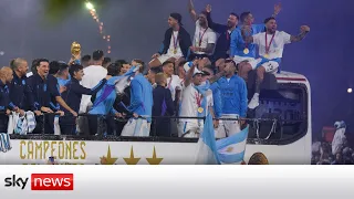 Messi and world champions Argentina return home