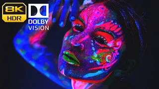 8K HDR Body Art Design in UV Dolby Vision