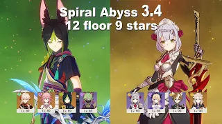 3.4 Spiral Abyss Floor 12 | Tighnari (C0) & Noelle (C6)| Genshin Impact