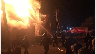 На Пятницком шоссе в Баранцево сгорела  (21.11.2015)