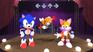 FNF 3D Characters Test - Dorkly Sonic & Tails.exe doll Comparison.