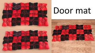 Easy handmade door mat making idea at home || raj easy craft || new craft idea2021