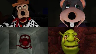 Roblox Shrek In The Backrooms All 7 New Jumpscares