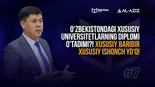 O‘zbekistondagi xususiy universitetlarning diplomi o‘tadimi?! Xususiy baribir xususiy ishonch yo‘q!