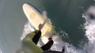 Surfing in Big Bay, Cape Town.  South Arica