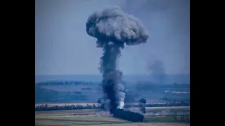 Launch of Russian tankers "into space". You can even see  tank turret  above the smoke 20.08.2022