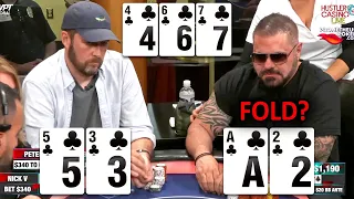 Slowrolling With A STRAIGHT FLUSH Is The Worst @HustlerCasinoLive