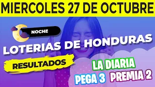 Sorteo 9PM Loto Honduras, La Diaria Pega 3 Premia 2 Miércoles 27 de Octubre del 2021 | Ganador 😱🤑💰💵