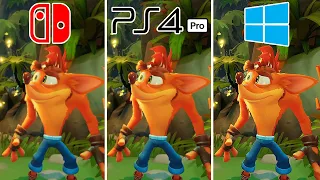 Crash Bandicoot 4: It's About Time (2020) Nintendo Switch vs PS4 Pro vs PC (Which One is Better?)