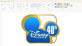 How to draw the Disney Channel 40th Anniversary logo using MS Paint | How to draw on your computer