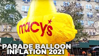 NYC LIVE Balloon Inflation Macy’s Thanksgiving Day Parade (November 24, 2021)