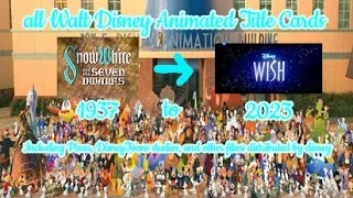 Disney 100 Title Cards Includes WDAS, Pixar, DisneyToons, Miramax, Studio Ghilbi, and live action