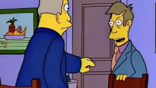 Steamed Hams but Skinner tries to pass hamburgers off as steamed clams