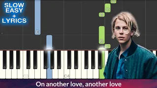 Tom Odell - Another Love SLOW EASY Piano Tutorial + Lyrics