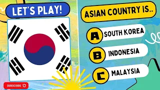 Guess The Asian Country By The Flag Quiz! How many can you Identify? Lets Play! #guessthecountry