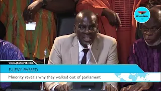 Minority reveals why they walked out of parliament