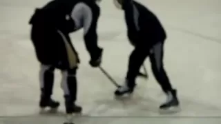 Sidney Crosby AMAZING Stick Handling with Lemieux's Son in Pittsburgh Penguins Hockey Practice