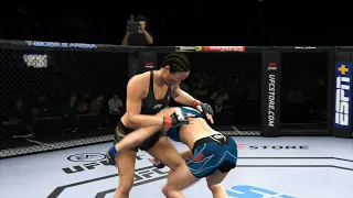 UFC 261 - Zhang Weili vs Rose Namajunas - Strawweight Title Fight Highlights  (UFC 4 Gameplay)