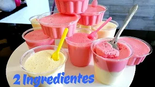 Con tan solo 2 ingredientes Postre super DELICIOSO , Para VENTA  ||POSTRE FRIO SIN HORNO (GELATINA)