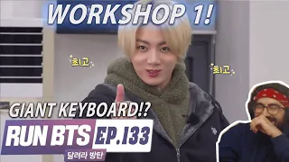 GIANT KEYBOARD!? -  RUN BTS Episode 133! "Workshop 1" | Reaction