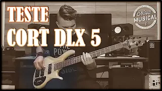 Contrabaixo Cort Action DLX5 com PreAmp Mark Bass - Baixo 5 Cordas