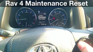 2016 Toyota Rav 4 Maintenance Oil life reminder reset