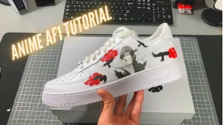 ITACHI CUSTOM AIR FORCE 1 ANIME CUSTOM AF1 TUTORIAL (HTV Heat Transfer Image Shoes)