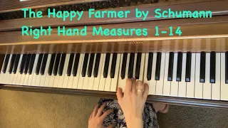 #196 The Happy Farmer by Schumann (Right Hand Measures 1-14)