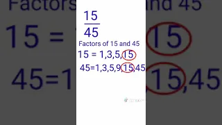 Reducing fraction to it's lowest term #shorts