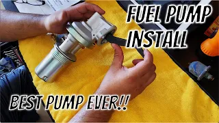 289 302 Ford Mustang fuel pump install - all classic V8 pony’s should have this pump! #bestupgrade