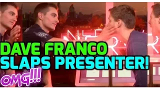 Nerve: Dave Franco slaps presenter James across face!