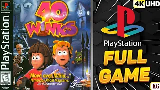 40 Winks [PS1] 100% Longplay Walkthrough Playthrough FULL GAME [4K60ᶠᵖˢ UHD🔴]