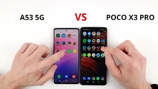 SAMSUNG A53 5G vs POCO X3 Pro SPEED TEST