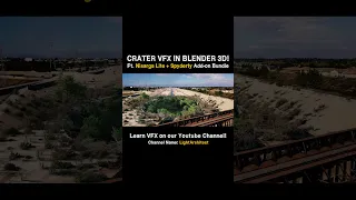 ✅️ 3D Crater in Blender: VFX Breakdown #shorts