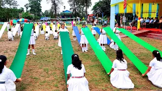 Amazing Saree Drill performance by KV Students.