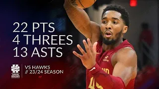 Donovan Mitchell 22 pts 4 threes 13 asts vs Hawks 23/24 season