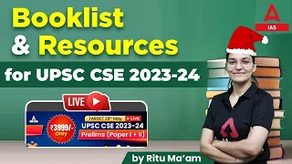 UPSC 2023 | Booklist And Resource For UPSC CSE 2023-24 By Ritu Mam