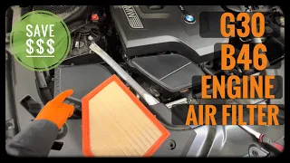 BMW Engine Air Filter Replacement G30 B46 Engine 2016+