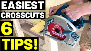 Circular Saw Basics: EASIEST CROSSCUTS!! (6 TIPS For Fastest, Easiest Circular Saw Crosscuts!)