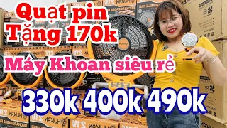 Dọn Kho Giá Sale , Quạt Pin tặng đèn 15w. máy khoan, Máy Mài Rẻ Bèo luôn